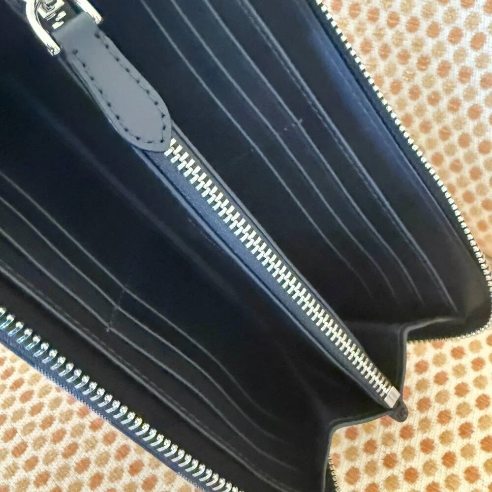 Burberry Super Exploded Check Large Zip Around Wallet, in cloth/leather, 8084063